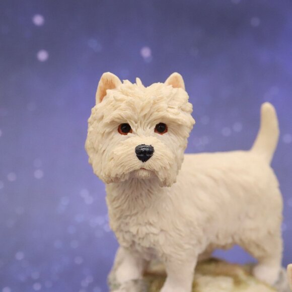 Sherratt & Simpson Westie Dog Figurine West Highland Terriers on Rocks w/ base - Picture 2 of 12